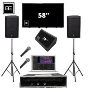 Karaoke set met 58" scherm en afkijkscherm
